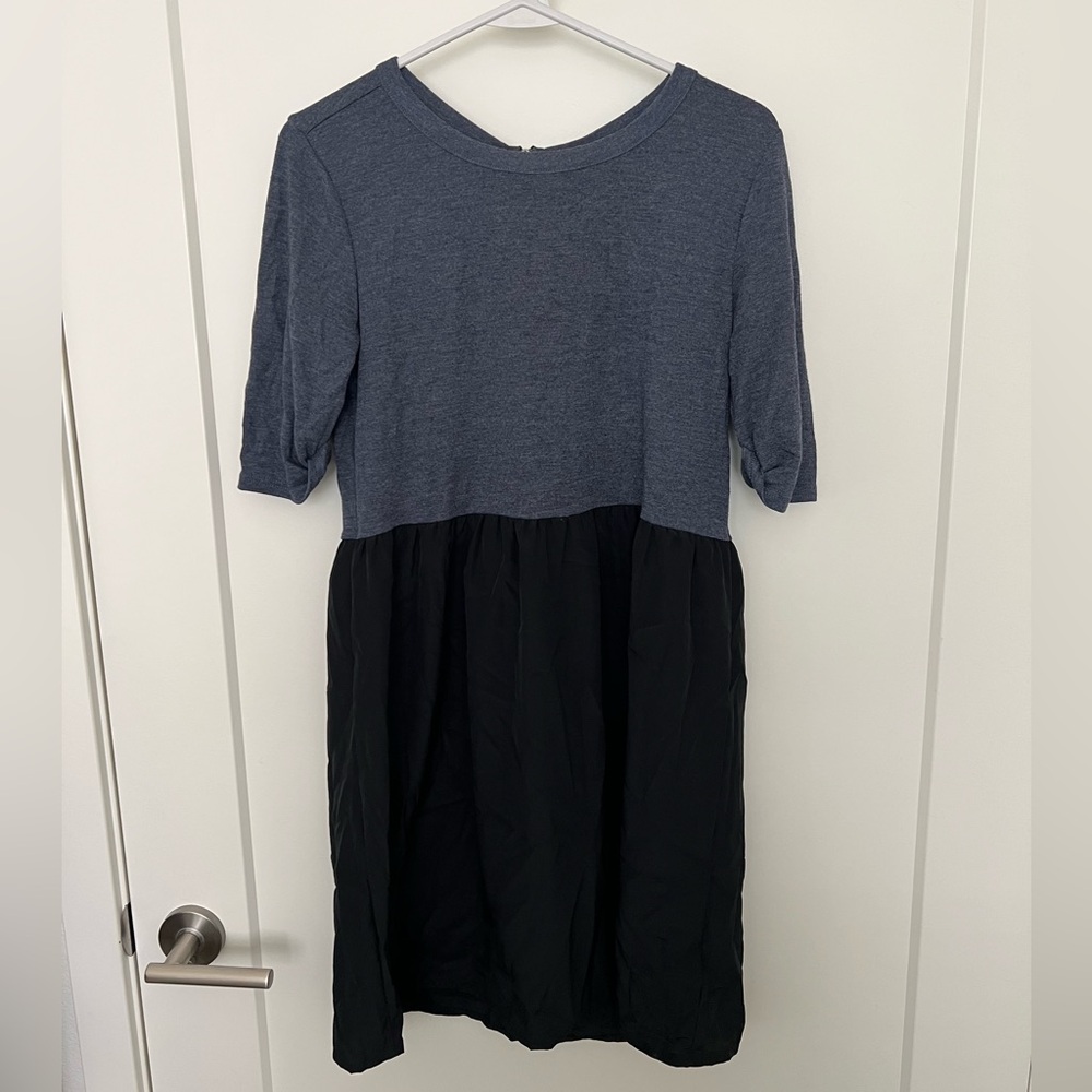 Topshop T-shirt Dress in Blue and Black